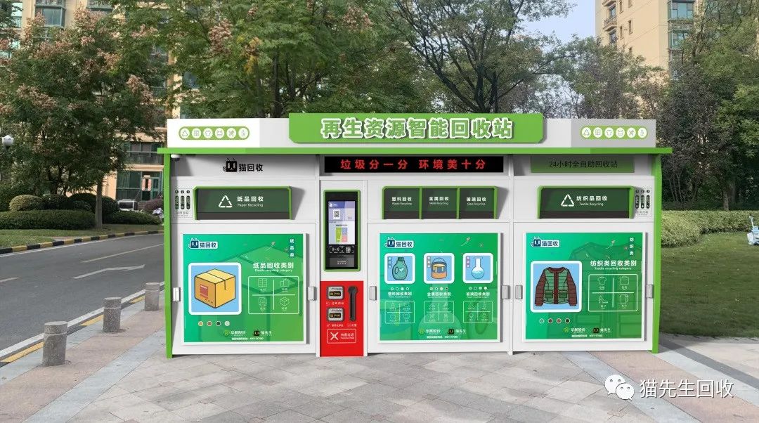 貓先生智能再生資源回收站，環(huán)保驛站，垃圾分類設(shè)備廠家