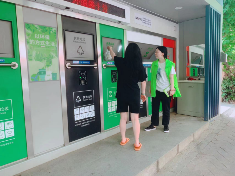 貓先生兩網(wǎng)融合環(huán)保驛站，小區(qū)垃圾分類站，垃圾房廠家