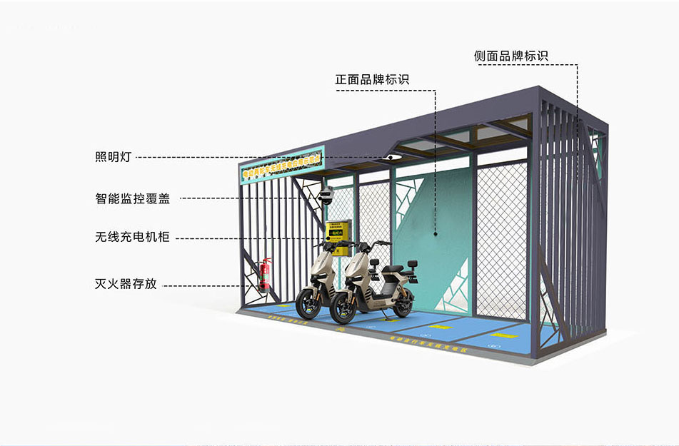電動車無線充電樁，兩輪車無線充電，一拖六充電樁