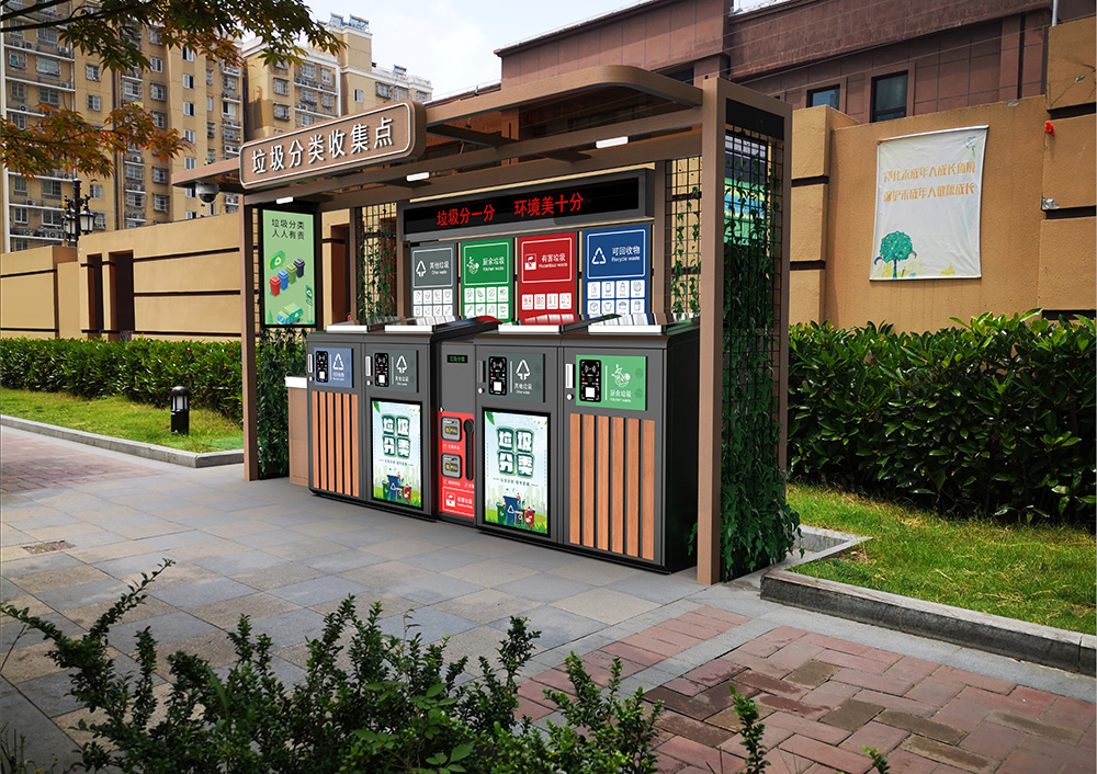 貓先生智能垃圾分類房，定時(shí)定點(diǎn)垃圾收集站 ，垃圾房生產(chǎn)廠家